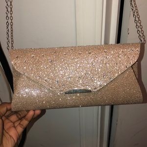 Prom Gold Glitter Clutch